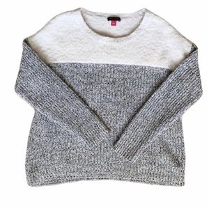 Two Toned Marled and Eyelash Sweater
